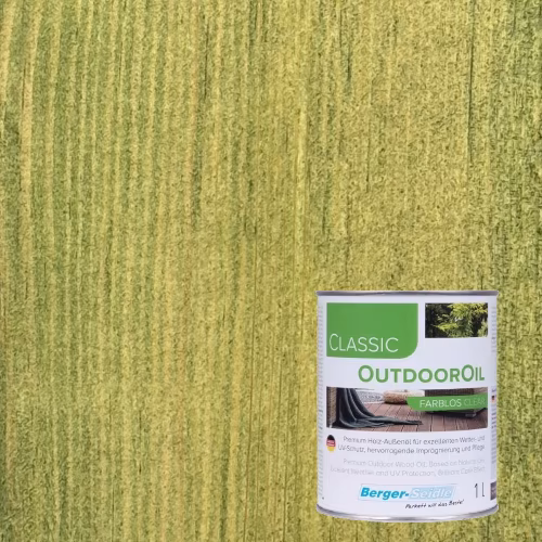 Масло для дерева Berger-Seidle OutdoorOil цвет Olive Green / Olivgrun полуматовое 1 л