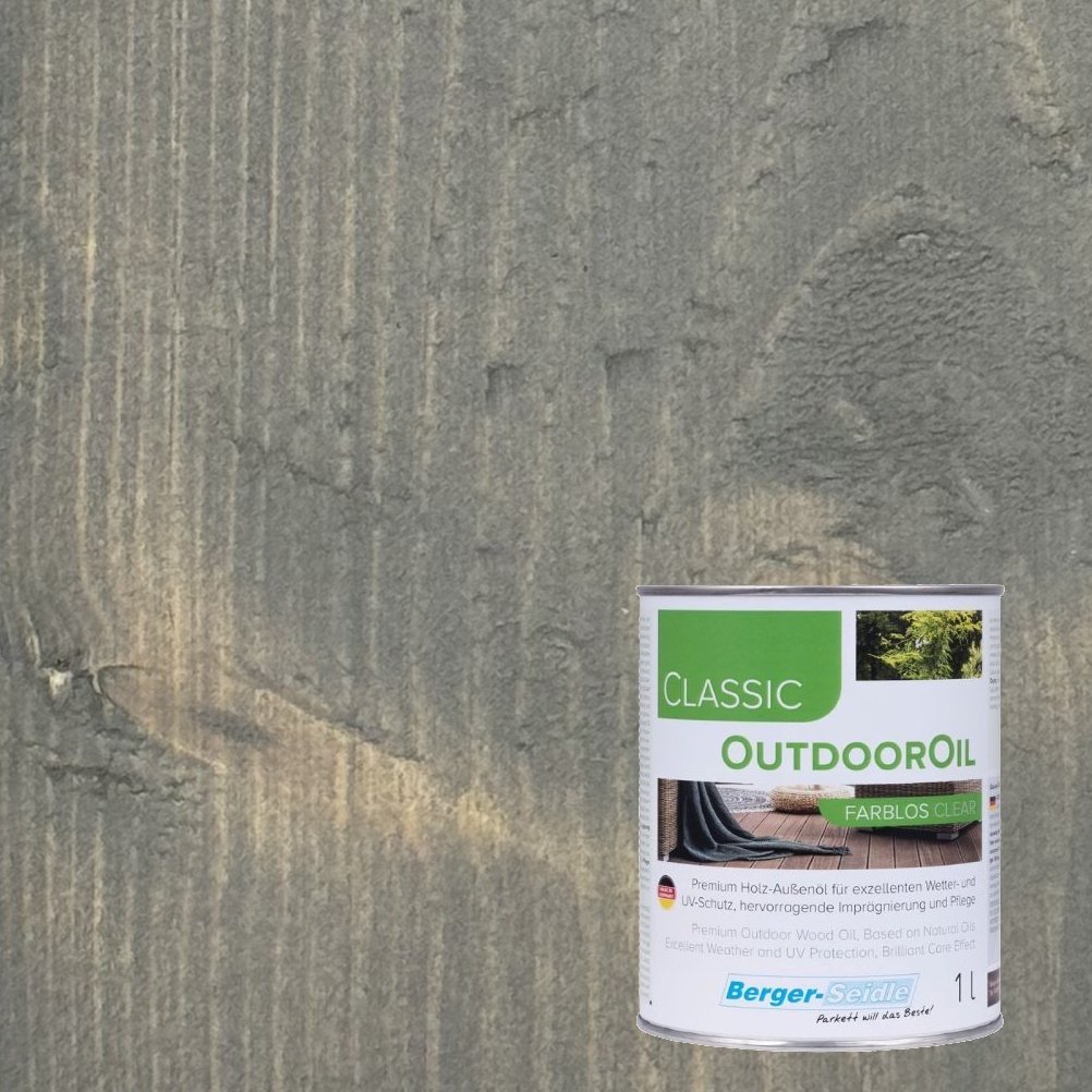 Масло для дерева Berger-Seidle OutdoorOil цвет Gray / Grau полуматовое 1 л