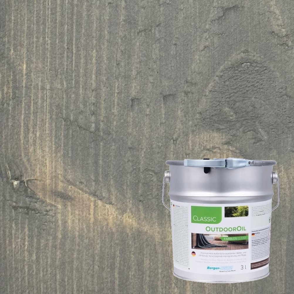 Масло для дерева Berger-Seidle OutdoorOil цвет Gray / Grau полуматовое 3 л