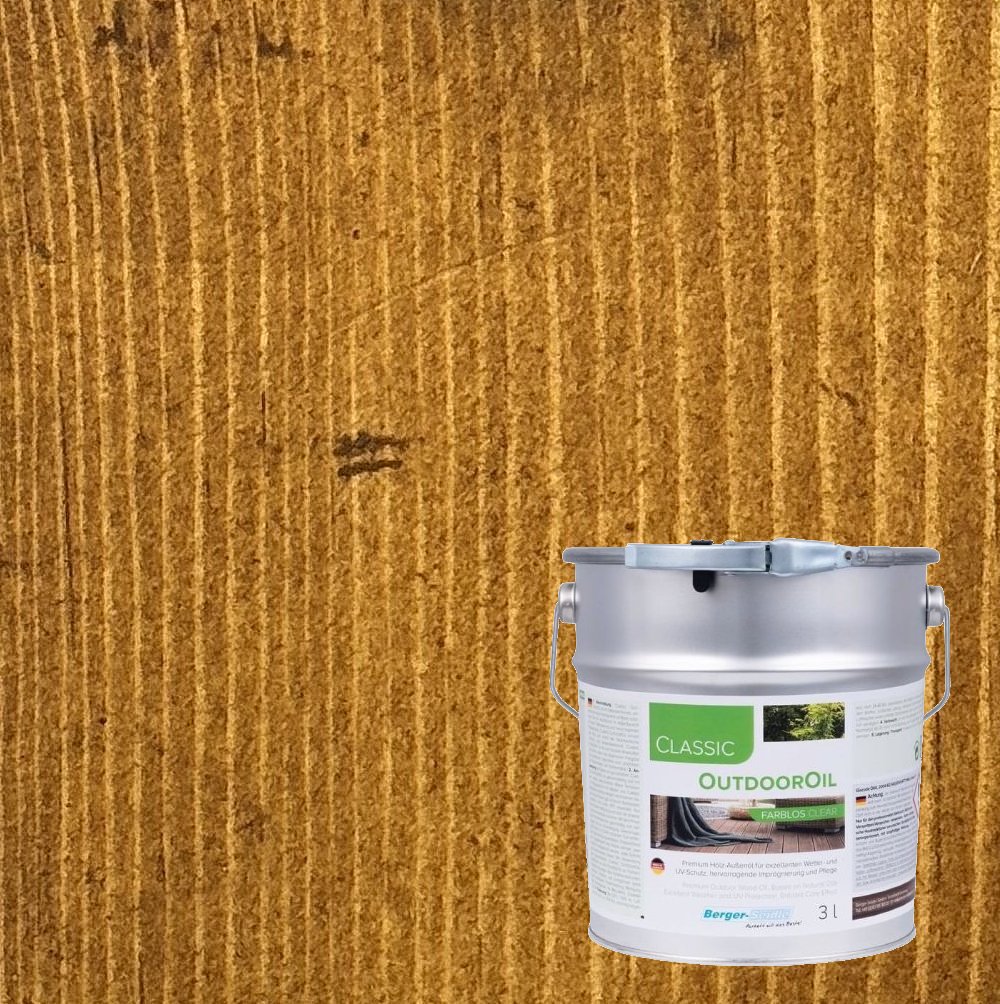 Масло для дерева Berger-Seidle OutdoorOil цвет Pernambuco / Pernambuk полуматовое 3 л