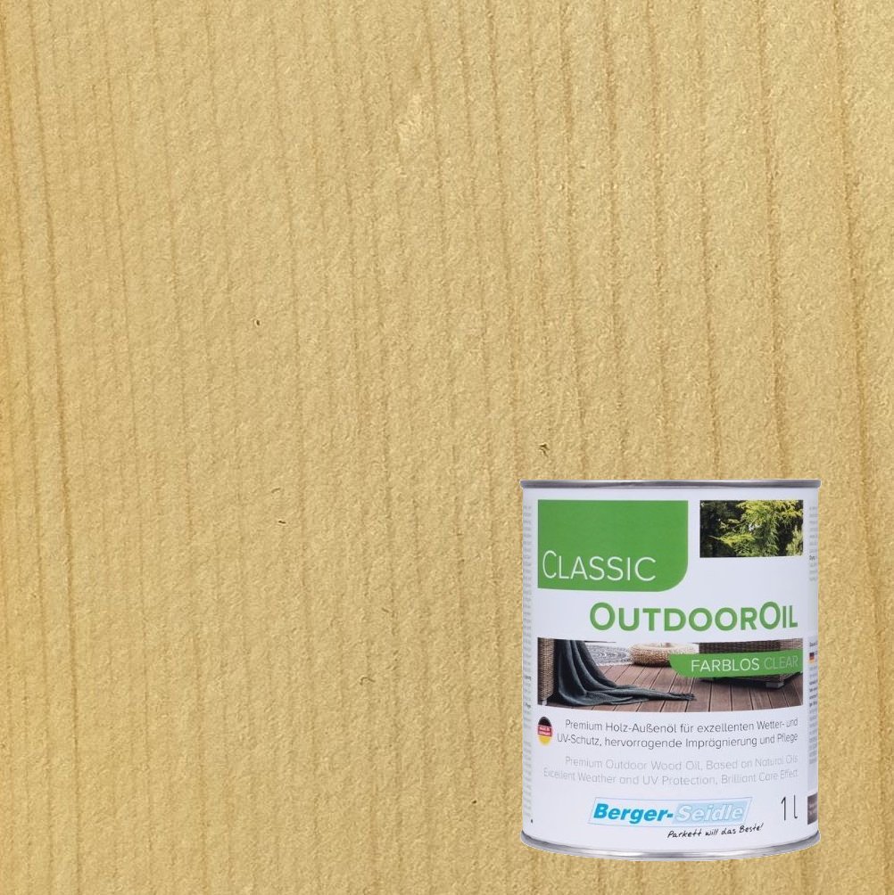 Масло для дерева Berger-Seidle OutdoorOil Бесцветное полуматовое 1 л