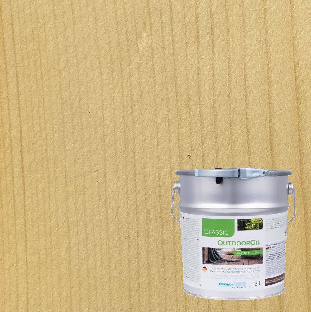 Масло для дерева Berger-Seidle OutdoorOil Бесцветное полуматовое 3 л
