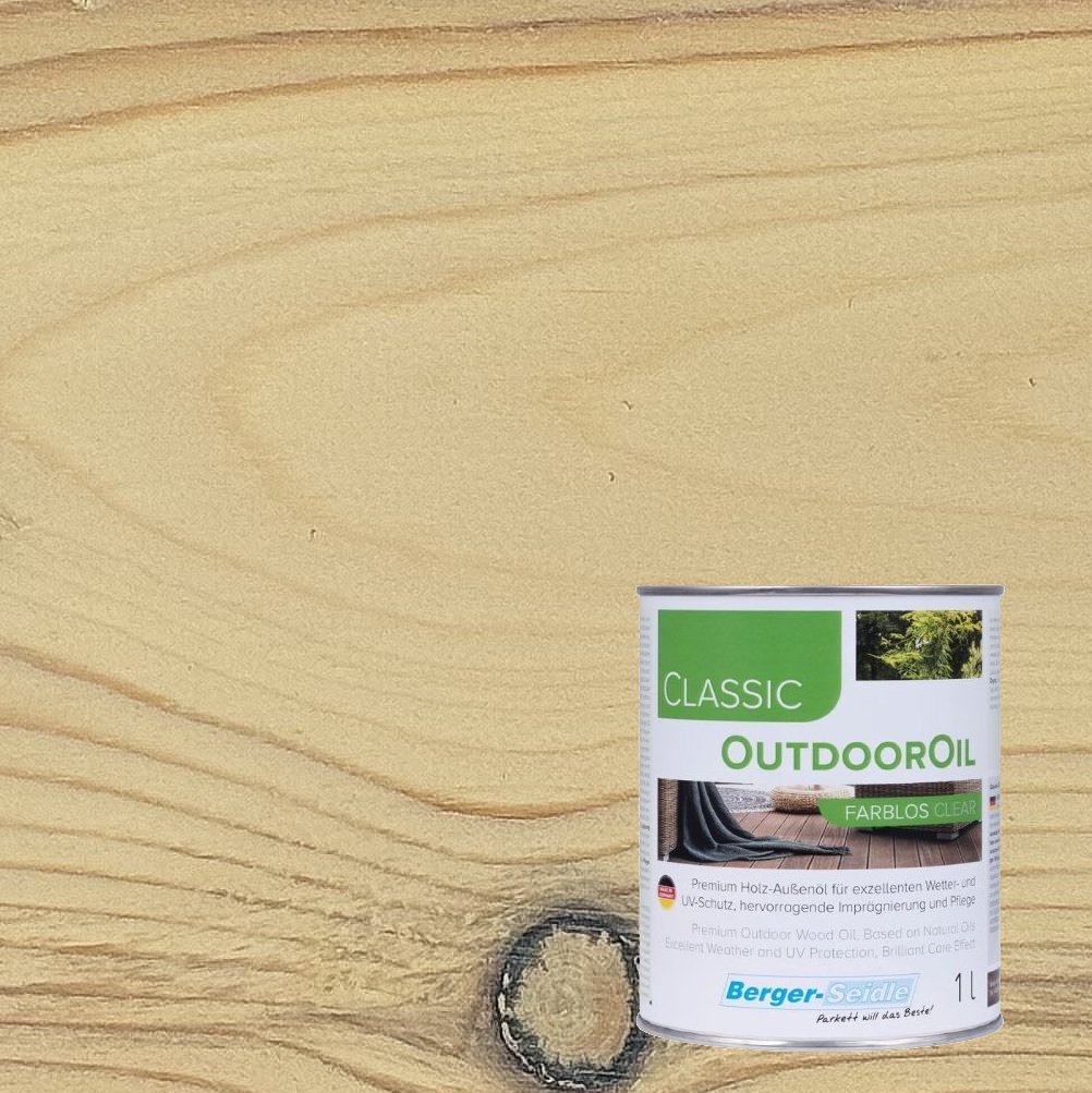 Масло для дерева Berger-Seidle OutdoorOil цвет Pure White / Naturweiss полуматовое 1 л
