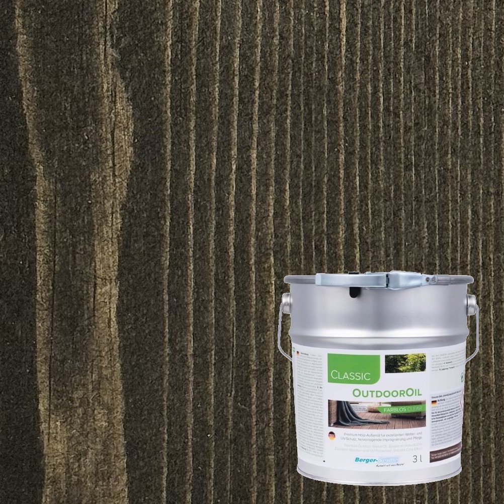 Масло для дерева Berger-Seidle OutdoorOil цвет Black / Schwarz полуматовое 3 л