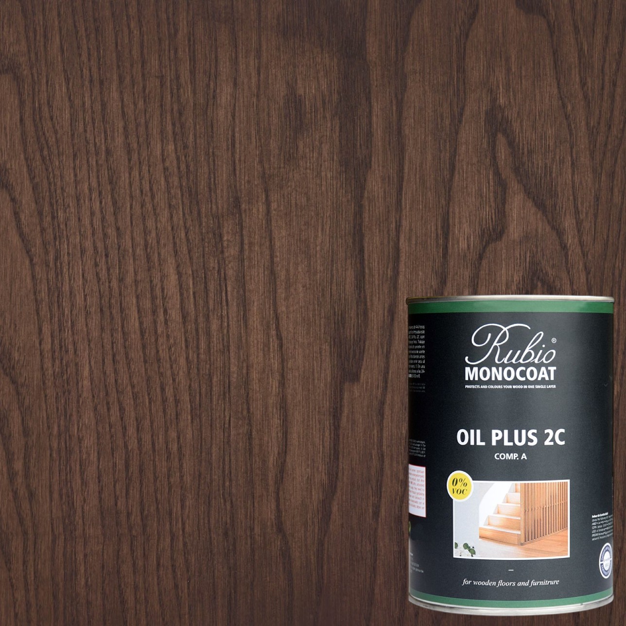 Масло для дерева Rubio Monocoat Oil Plus 2C цвет Dark Roast матовое 0,02 л Масло для дерева Rubio Monocoat Oil Plus 2C цвет Dark Roast матовое 0,02 л