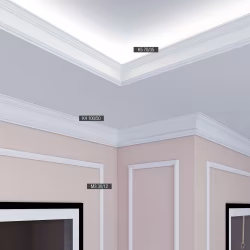 Потолочный плинтус под покраску Bello Deco K4 2000×50×100