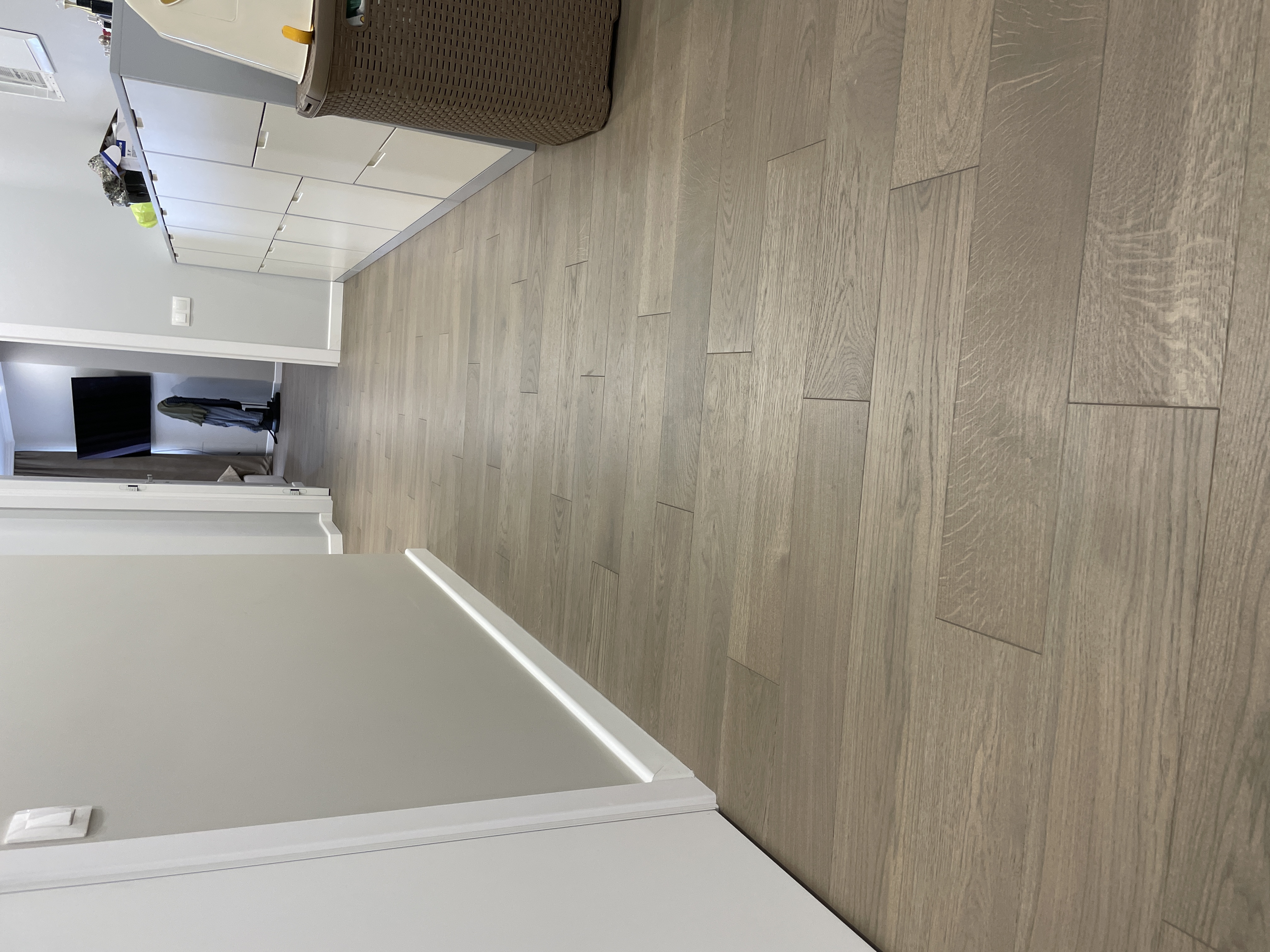 Инженерная доска Gran Parte Дуб Мокка Mocca 004 натур 500−1400×155×15 фото в интерьере