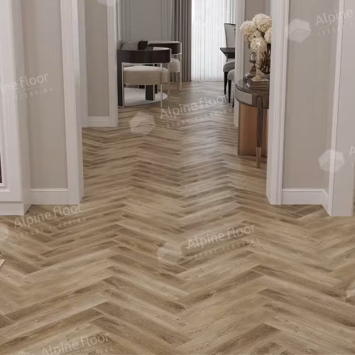 Кварцвиниловая плитка Alpine Floor клеевая Parquet LVT Дуб Целата ЕCО 16-35 венгерская елка 590×118×2,5