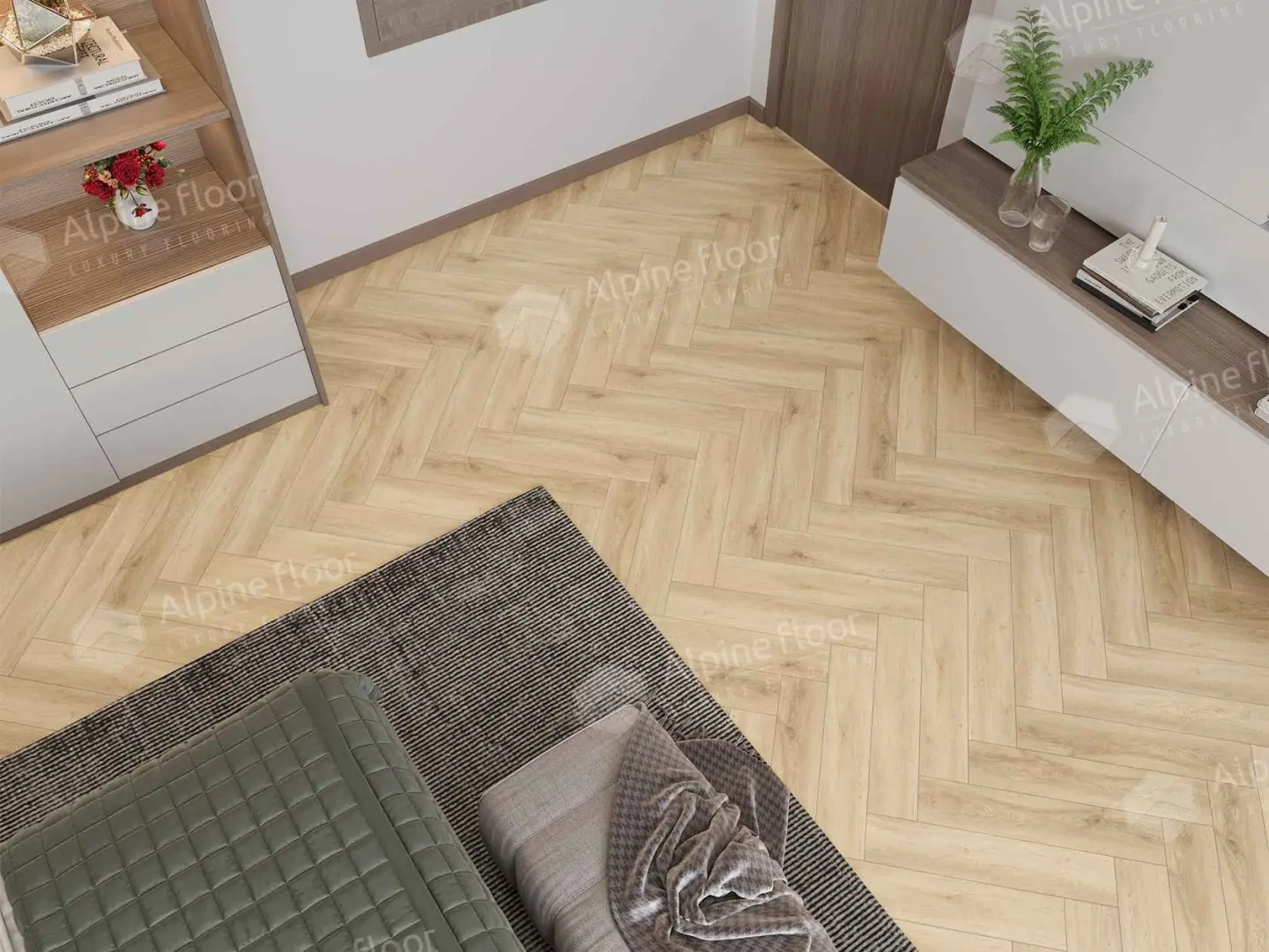 Кварцвиниловая плитка Alpine Floor клеевая Parquet LVT Дуб Ригель ЕCО 16-24 венгерская елка 590×118×2,5 фото в интерьере Кварцвиниловая плитка Alpine Floor клеевая Parquet LVT Дуб Ригель ЕCО 16-24 венгерская елка 590×118×2,5 фото в интерьере