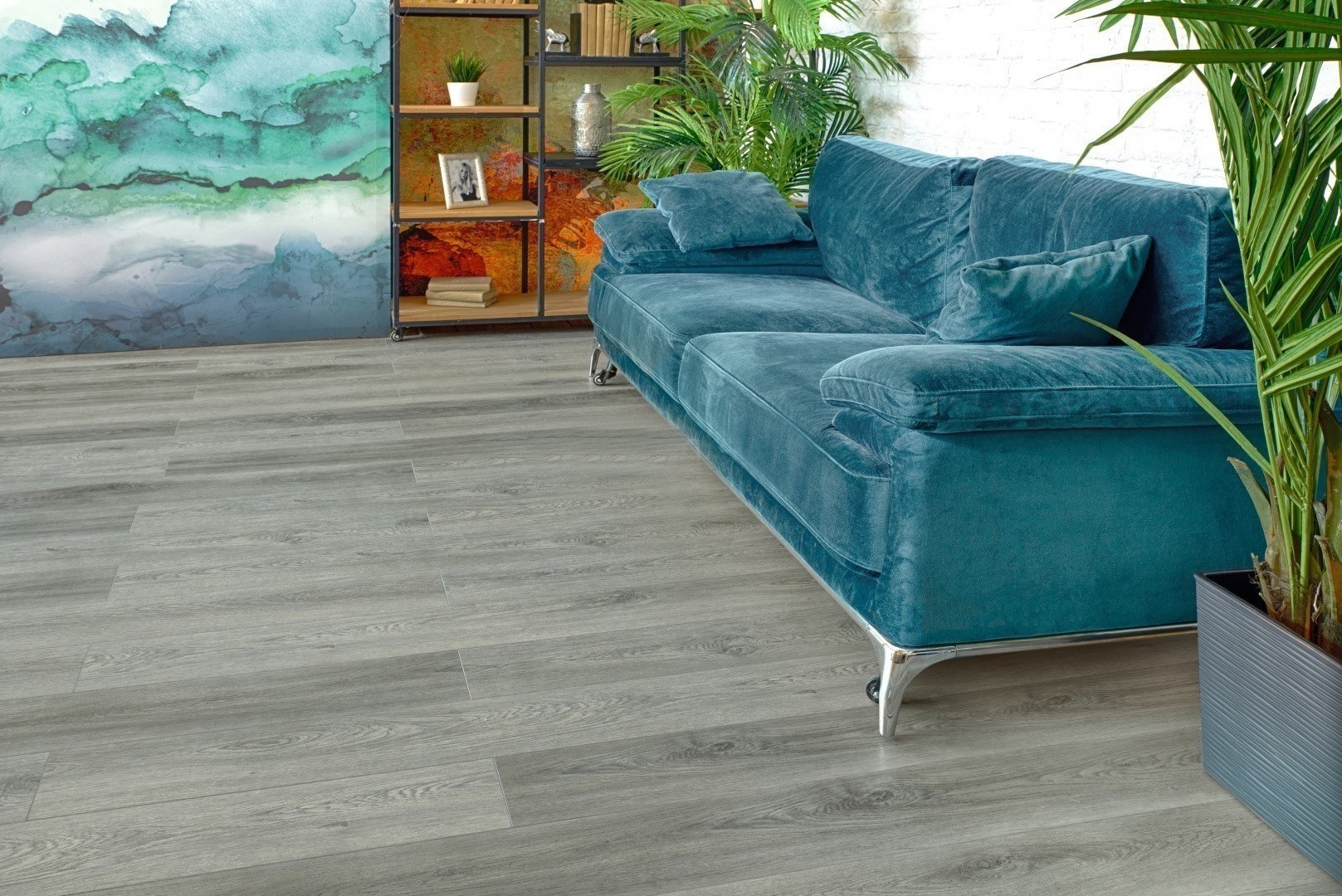 Кварцвиниловая плитка Alpine Floor клеевая Grand Sequoia LVT Квебек ECO 11-1302 1219,2×184,15×2,5 фото в интерьере