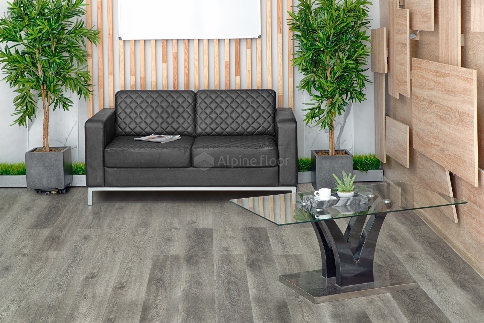 Кварцвиниловая плитка Alpine Floor клеевая Grand Sequoia LVT Негара ECO 11-1702 1219,2×184,15×2,5 фото в интерьере