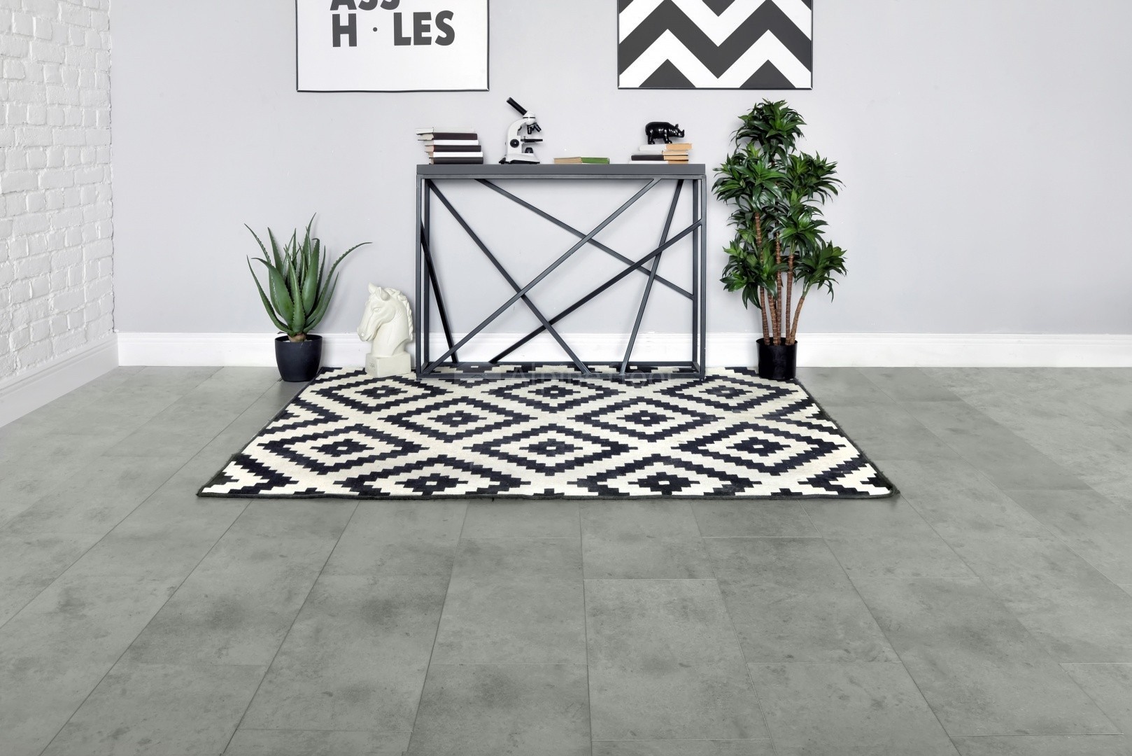 Кварцвиниловая плитка Alpine Floor клеевая Light Stone Дорсет ЕCО 15-12 608×303×2,5 фото в интерьере