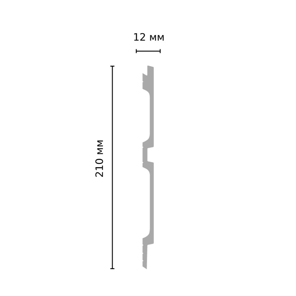 Стеновая панель под покраску Decomaster D325 2900×210×12