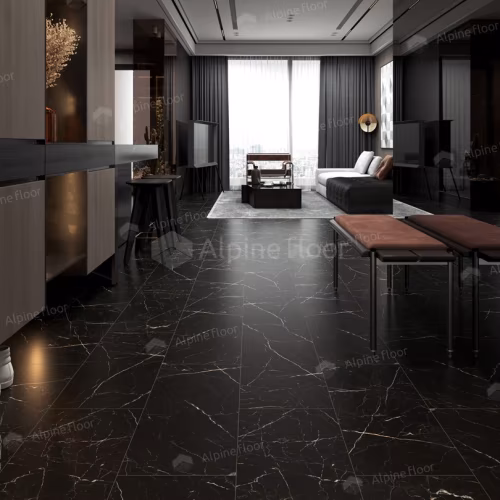 Кварцвиниловая плитка Alpine Floor клеевая Light Stone Неро ЕCО 15-21 608×303×2,5
