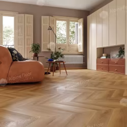 Кварцвиниловый SPC ламинат Alpine Floor Chevron Alpine Баварский лес ECO 18-18 французская елка 600×127×5