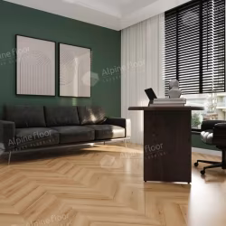 Кварцвиниловый SPC ламинат Alpine Floor Chevron Alpine Дуб Самерсет ECO 18-19 французская елка 600×127×5