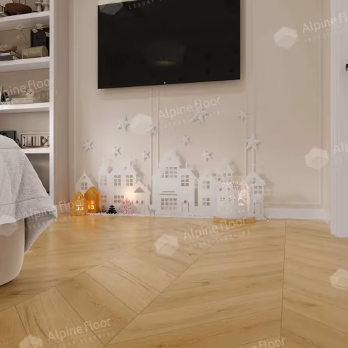 Кварцвиниловый SPC ламинат Alpine Floor Chevron Alpine Caldo ECO 18-20 французская елка 600×127×5