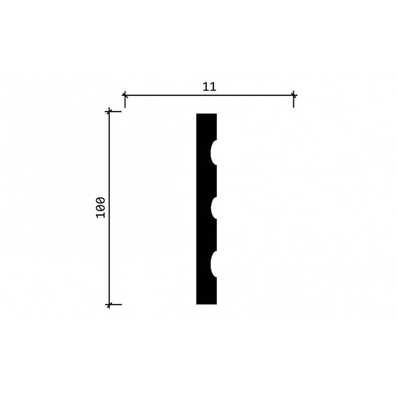 Молдинг под покраску Decor-Dizayn DD201 2400×100×11