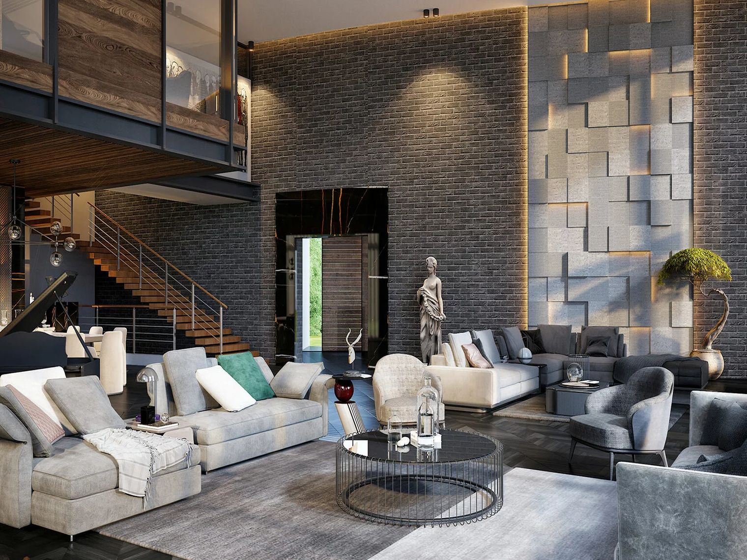 Профиль алюминиевый теневой с подсветкой Laconistiq Gips Ultra 54-100-300 без покрытия 3000×37×42,5 фото в интерьере