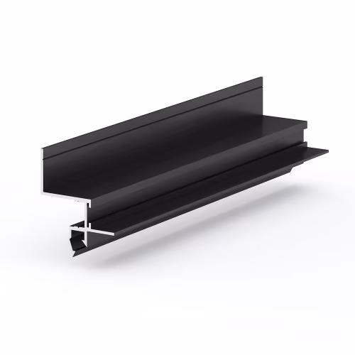 Профиль алюминиевый теневой с подсветкой Laconistiq Gips Ultra Черный муар RAL 9005 54-31-300 3000×37×42,5
