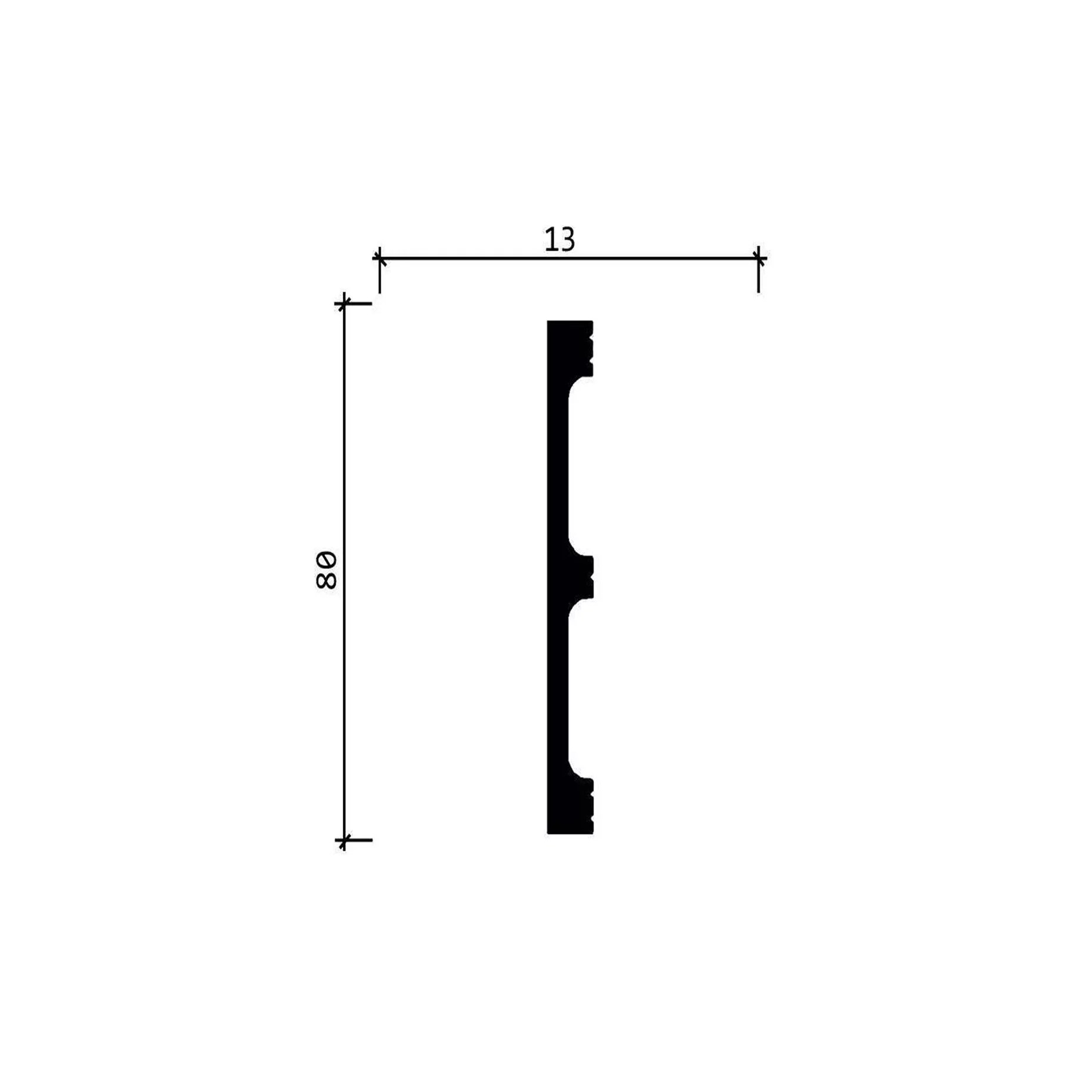 Вставка в скрытый плинтус под покраску Laconistiq 94-100-300 3000×80×13