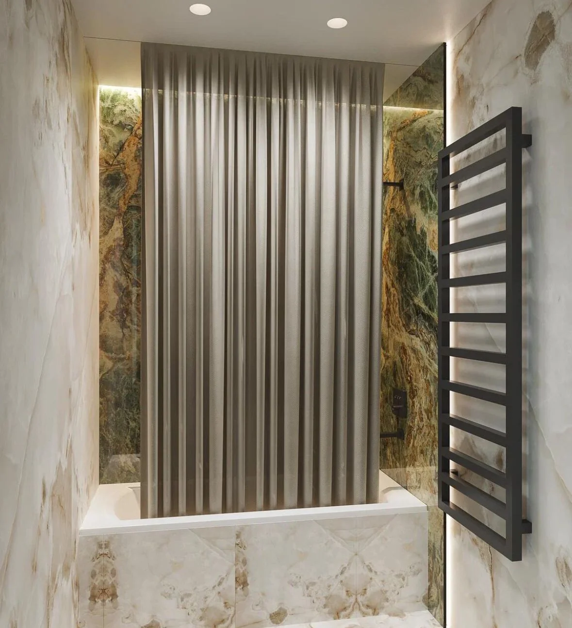 Профиль алюминиевый теневой Laconistiq Gardina 55-100-300 без покрытия 3000×50×14 фото в интерьере