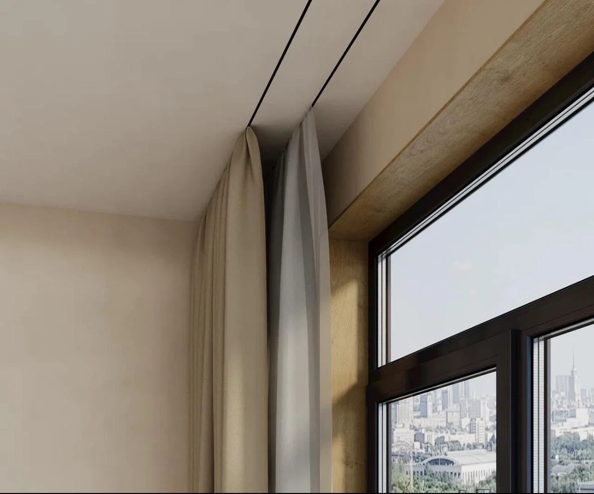 Профиль алюминиевый теневой Laconistiq Gardina 55-100-300 без покрытия 3000×50×14 фото в интерьере