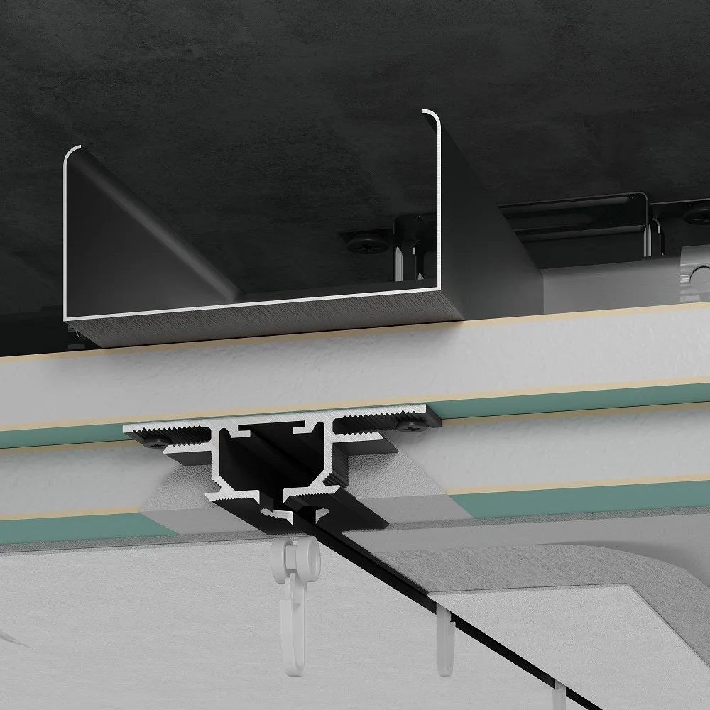 Профиль алюминиевый теневой Laconistiq Gardina 55-100-300 без покрытия 3000×50×14