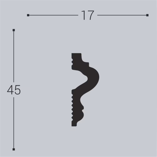 Молдинг под покраску Bello Deco M10 2000×45×17