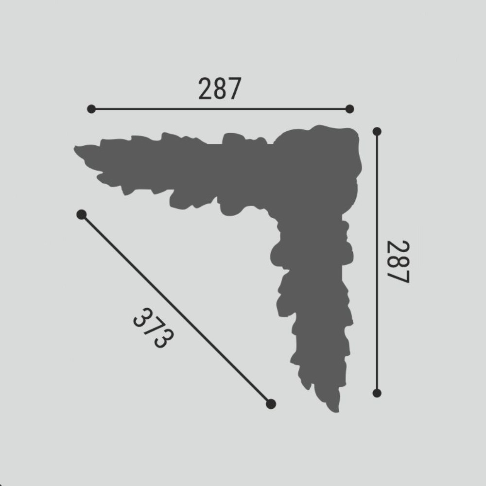 Угловой элемент к молдингу под покраску Bello Deco М10У4 287×287