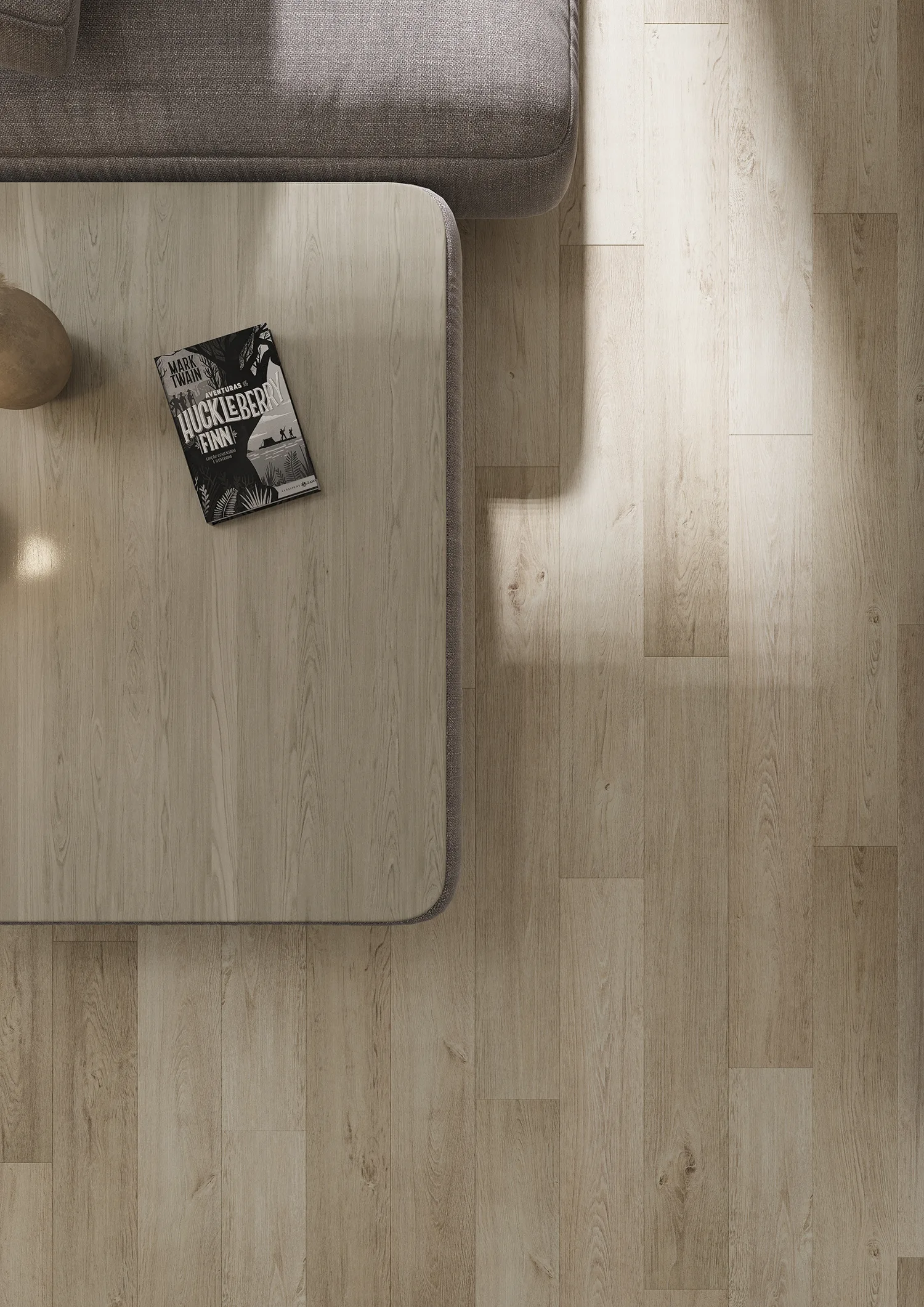 Ламинат AlixFloor Natural Line Дуб Светло-Коричневый Сантана ALX491 1261×133×12 фото в интерьере