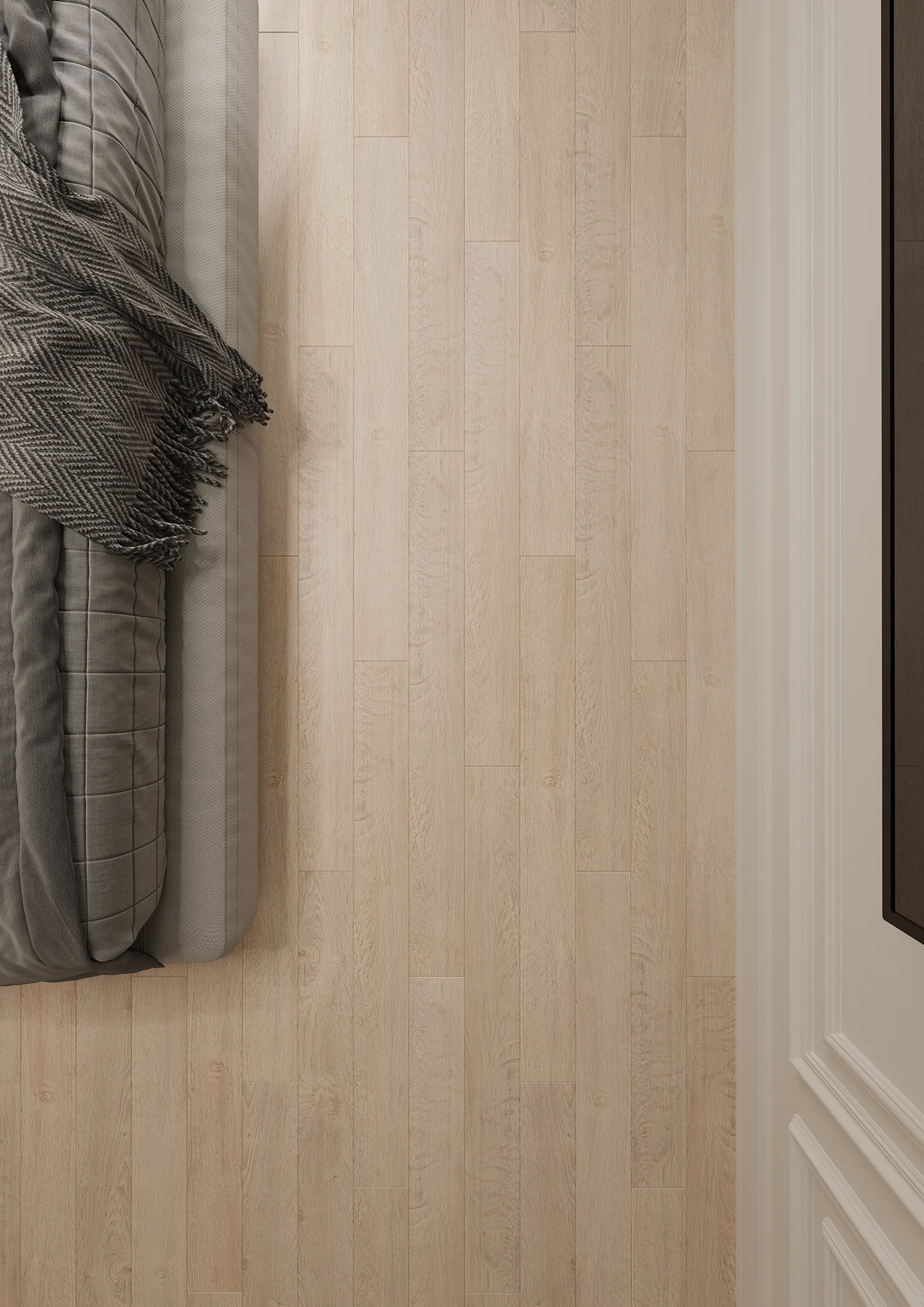 Ламинат AlixFloor Natural Line Дуб Светлый Благородный ALX580 1261×133×12 фото в интерьере