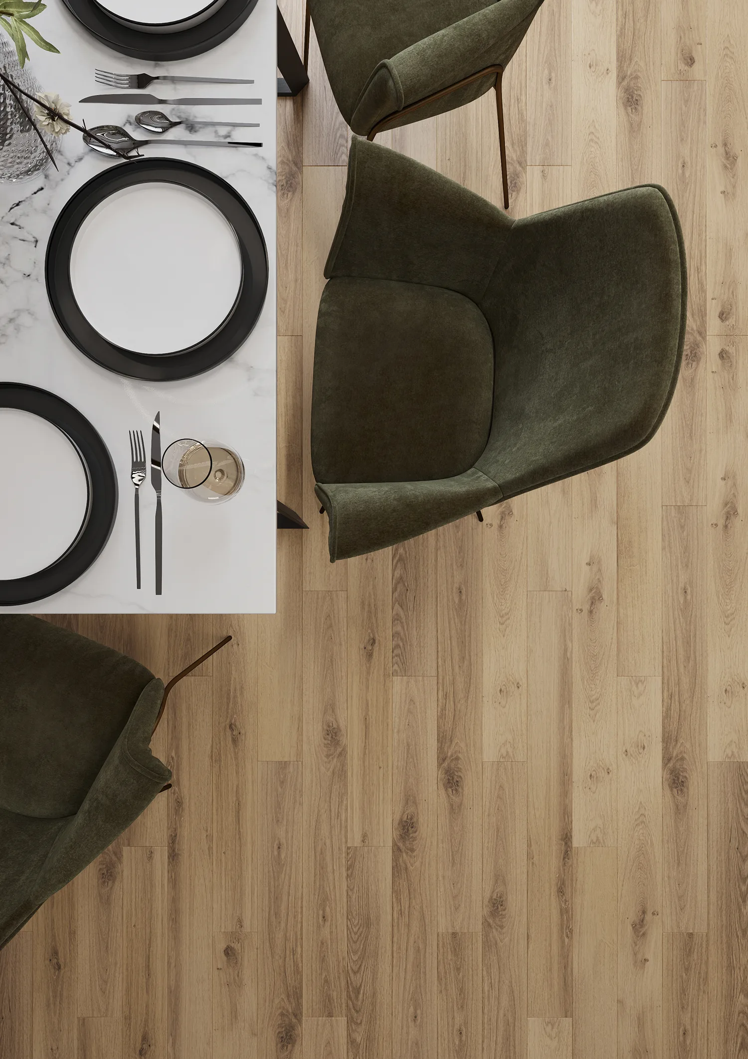 Ламинат AlixFloor Natural Line Дуб Античный Темный ALX829 1261×133×12 фото в интерьере