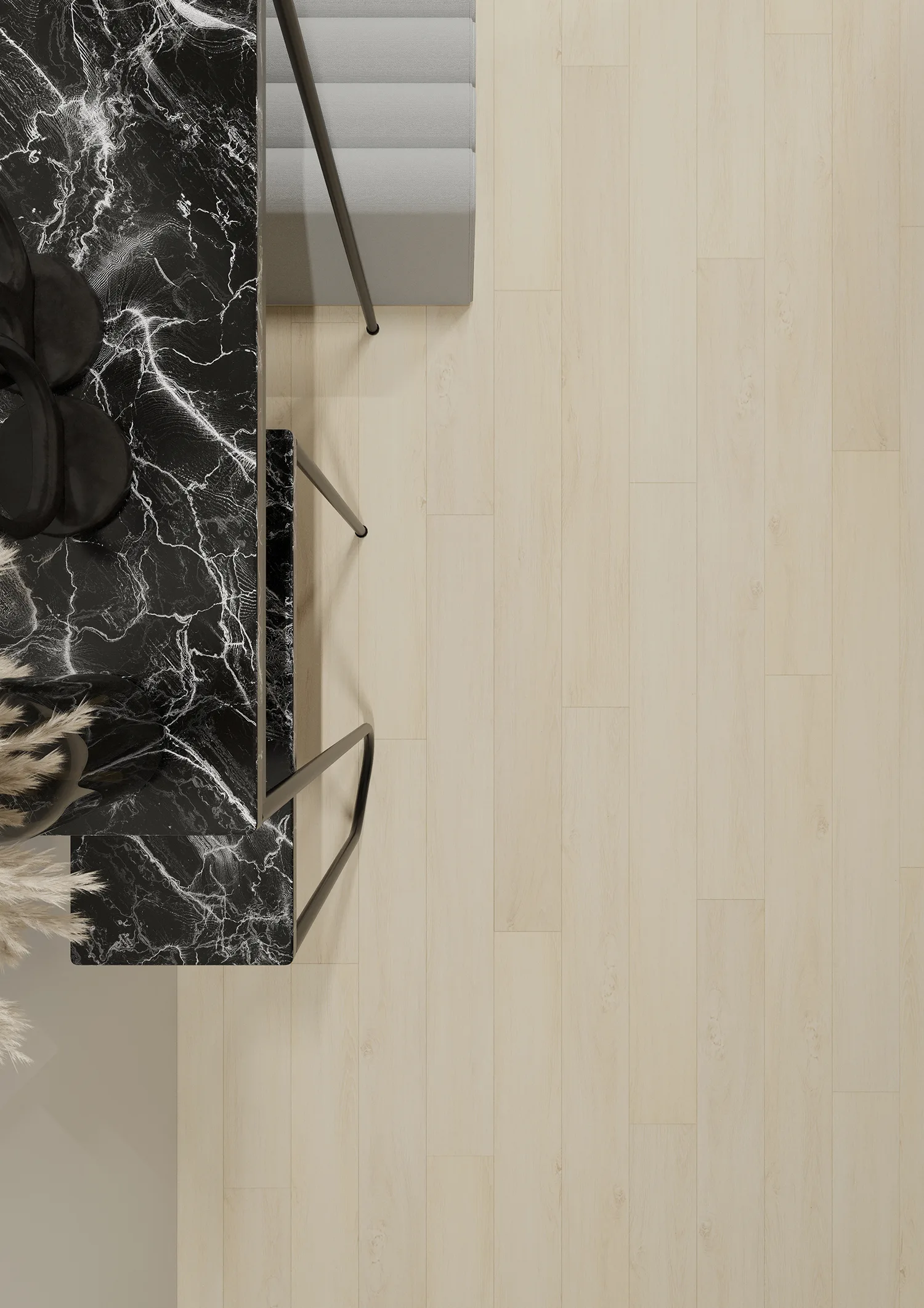 Ламинат AlixFloor City Line Дуб Белый Светлый ALX820 1261×133×12 фото в интерьере