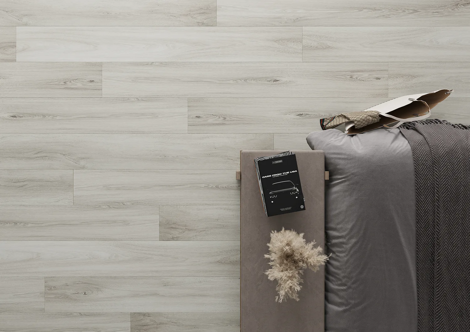 Ламинат AlixFloor City Line Дуб Серый Крафт ALX821 1261×133×12 фото в интерьере