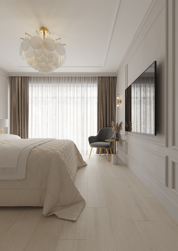 Ламинат AlixFloor Vitality Line 8 Дуб Соляной ALX00133JUM 1261×244×8 фото в интерьере