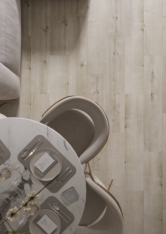 Ламинат AlixFloor Vitality Line 8 Дуб Заснеженный ALX00428JUM 1261×244×8 фото в интерьере