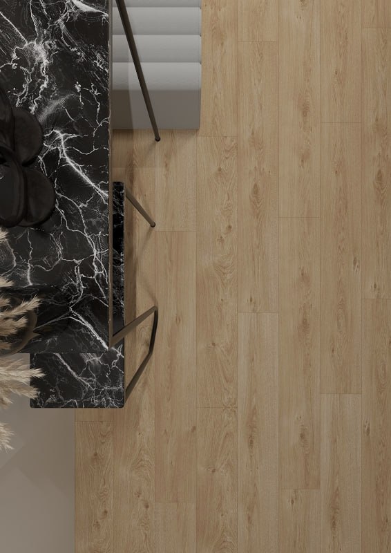 Ламинат AlixFloor Vitality Line 8 Дуб Натуральный Бежевый ALX00418STY 1261×192×8 фото в интерьере