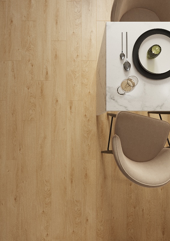 Ламинат AlixFloor Vitality Line 8 Дуб Пшеничный Золотой ALX00553STY 1261×192×8 фото в интерьере