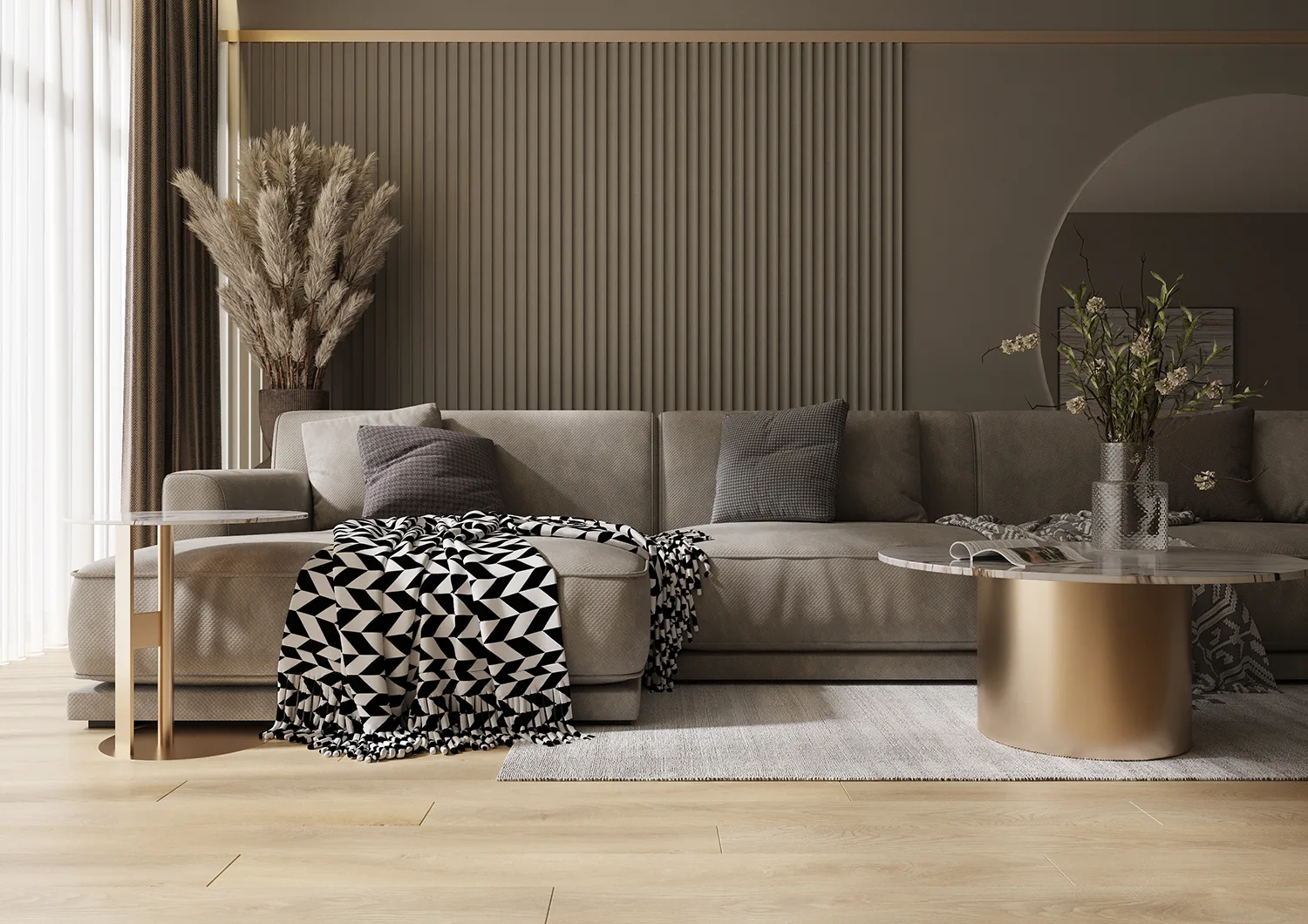 Ламинат AlixFloor City Line Дуб Пепельный Ирландский ALX824 1261×133×12 фото в интерьере