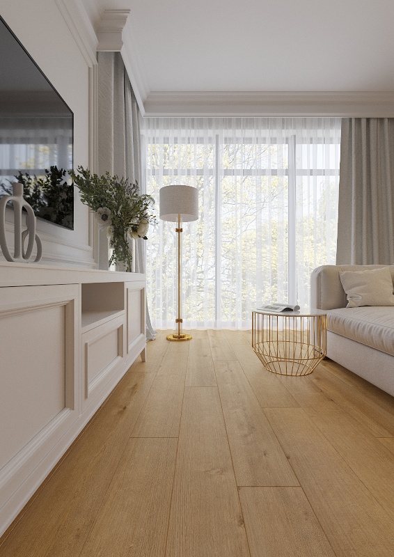 Ламинат AlixFloor Vitality Line 10 Дуб Песочный ALX00421SPR 1261×192×10 фото в интерьере