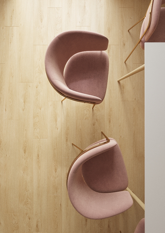 Ламинат AlixFloor Vitality Line 10 Дуб Пшеничный Золотой ALX00553SPR 1261×192×10 фото в интерьере