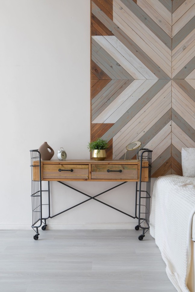 Кварцвиниловый SPC ламинат Vinilam Vinipol Дуб Равенна 8855-EIR 1220×228×6 фото в интерьере