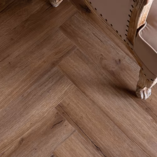 Кварцвиниловая плитка Vinilam клеевая Vinilpol Herringbone Glue Паркет Франческо 9933 венгерская елка 609,6×152,4×2,5