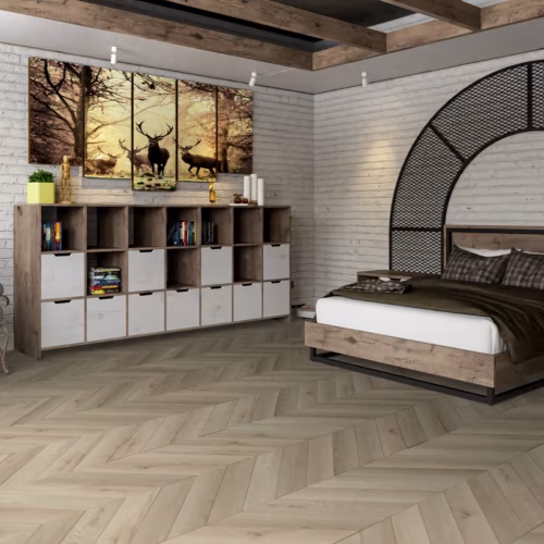 Кварцвиниловая плитка Damy Floor клеевая Chevron LVT Версаль DF01-Ch-LVT французская елка 600×127×2,5