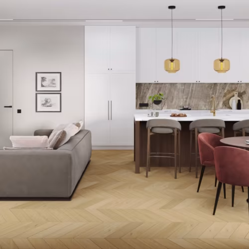 Кварцвиниловая плитка Damy Floor клеевая Chevron LVT Тюильри DF03-Ch-LVT французская елка 600×127×2,5
