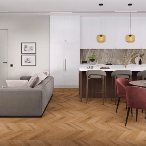 Кварцвиниловая плитка Damy Floor клеевая Chevron LVT Монсоро DF09-Ch-LVT французская елка 600×127×2,5