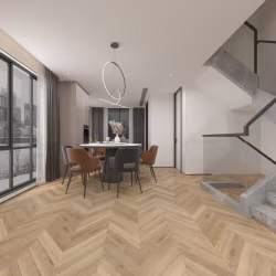 Кварцвиниловая плитка Damy Floor клеевая Chevron LVT Сен-Клу DF10-Ch-LVT французская елка 600×127×2,5