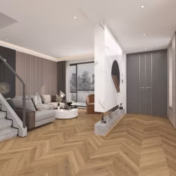 Кварцвиниловая плитка Damy Floor клеевая Chevron LVT Сен-Клу DF10-Ch-LVT французская елка 600×127×2,5