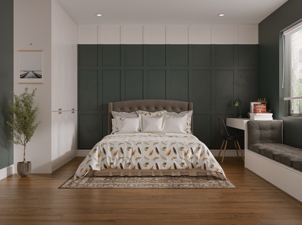 Кварцвиниловый SPC ламинат Cronafloor Joli Темпо J1007 1200×150×4 фото в интерьере